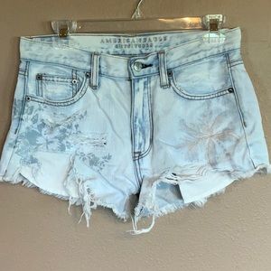American Eagle distressed shorts.  Size 4